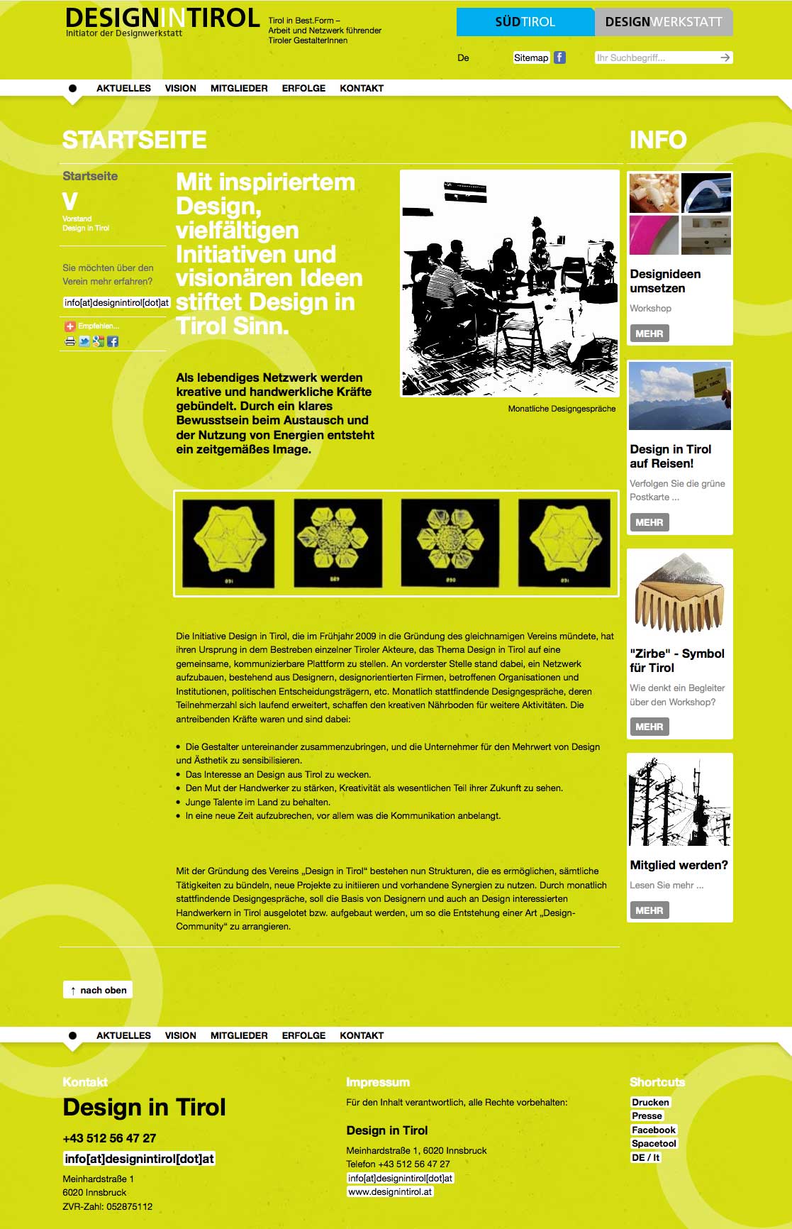 Startseite, Design in Tirol
